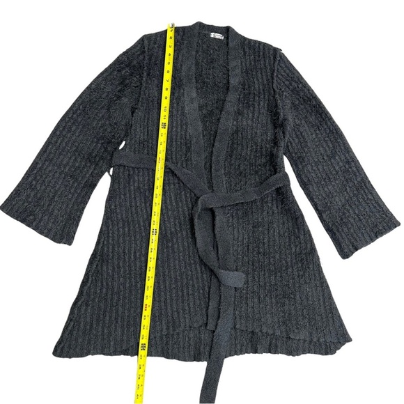 Intimately Free People Ribbed Fuzzy Duster/Robe SZ Medium Grey Bohemian EUC - Picture 6 of 9
